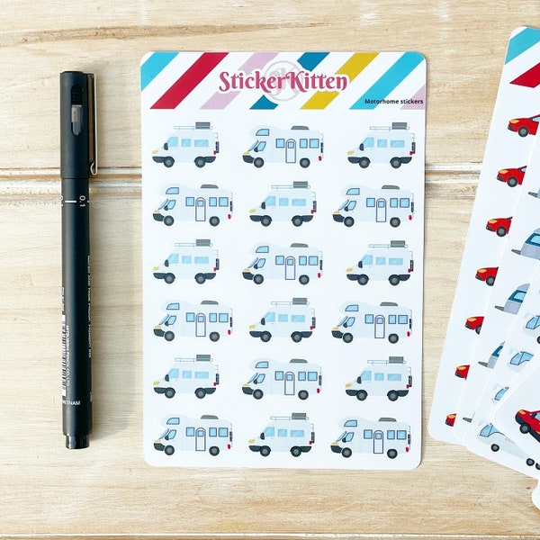 Motorhome Stickers - Vehicle Planner Stickers by StickerKitten