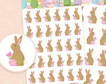 Easter Bunny Stickers - Cute Easter Deco Planner Stickers, Spring Stickers by StickerKitten UK