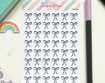 Bow Stickers - Cute Decorative Planner & Journal Stickers by StickerKitten