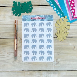 Elefant Aufkleber - Niedliche Dschungel Tier Planer Aufkleber von StickerKitten UK
