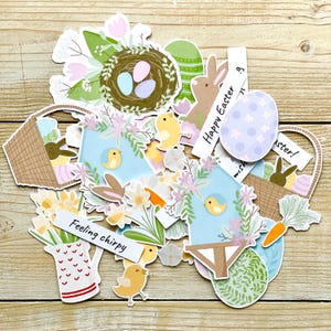 Papier éphémère de Pâques - fabrication de cartes et décorations de scrapbooking - papier journal éphémère, jolies fournitures de création printanière par StickerKitten