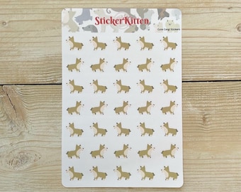 Corgi Stickers - Cute Pet Dog Planner Stickers by StickerKitten UK