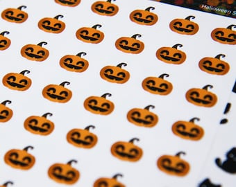 Pumpkin Stickers - Cute Halloween Planner Supplies by StickerKitten