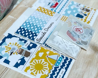 Seaside Dreams Kartenherstellung DIY Bastelset – Sommer Bastelset, Seaside Papers, Strandkartenset, einfache Bastelkits