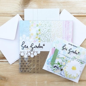 Bee Garden Cardmaking Kit - machen Sie Ihr eigenes Grußkarten-Bastelkit mit Papier, Karten, Topper