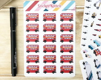 London Bus Stickers - Vehicle Planner Stickers by StickerKitten