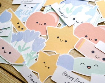 Back to School Ephemera - Card Making and Scrapbooking Toppers - Journal Ephemera, Cute Nursery and Preschool theme Craft Supplies