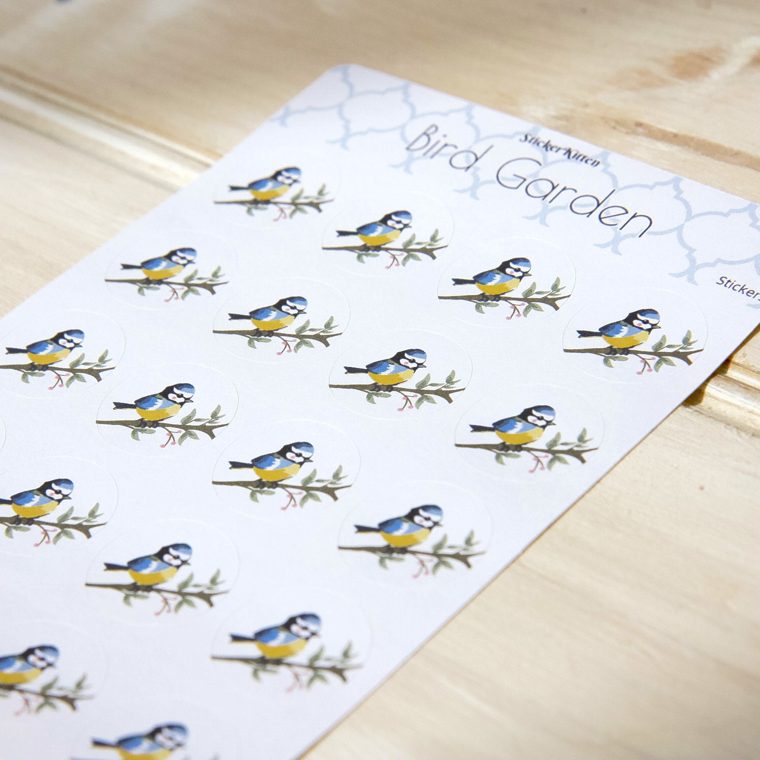 Cute Bird Stickers – Stickerkitten Bird Garden Blue Tit Planner ...