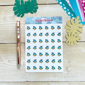 Stickers grenouilles - Stickers mignons d'agenda d'animaux de la forêt tropicale par StickerKitten FR