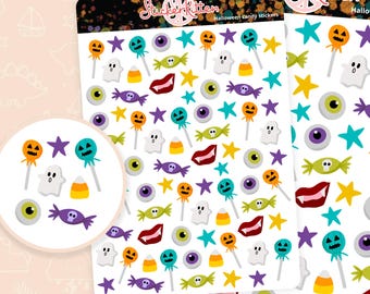 Candy Stickers - Cute Halloween Planner Stickers, Trick or Treat Stickers by StickerKitten UK