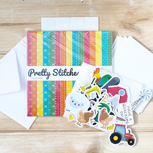 Farmyard Card Glitter Kit - bastelt eure eigenen Grußkarten!