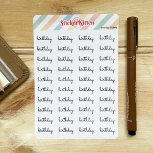 Geburtstags Aufkleber - Bullet Journal Sticker von StickerKitten