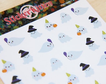 Ghost Stickers - Cute Halloween Planner Supplies by StickerKitten