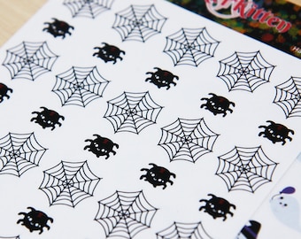 Spider Stickers - Cute Halloween Planner Supplies by StickerKitten