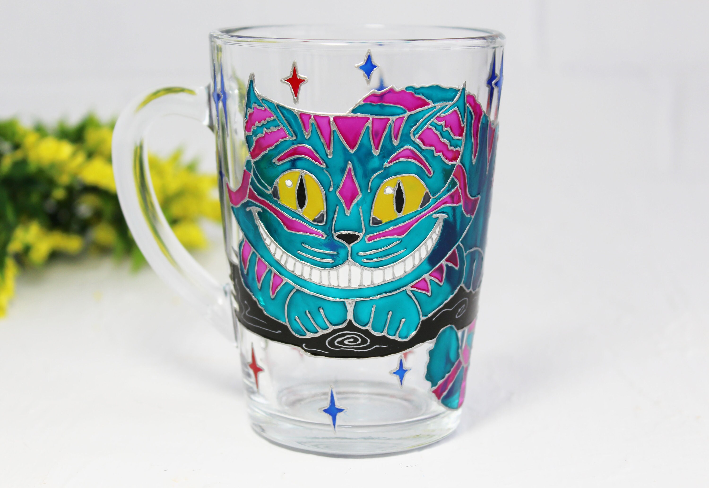 Cheshire Cat Coffee Mug Custom Gift for Mom Personalized Etsy