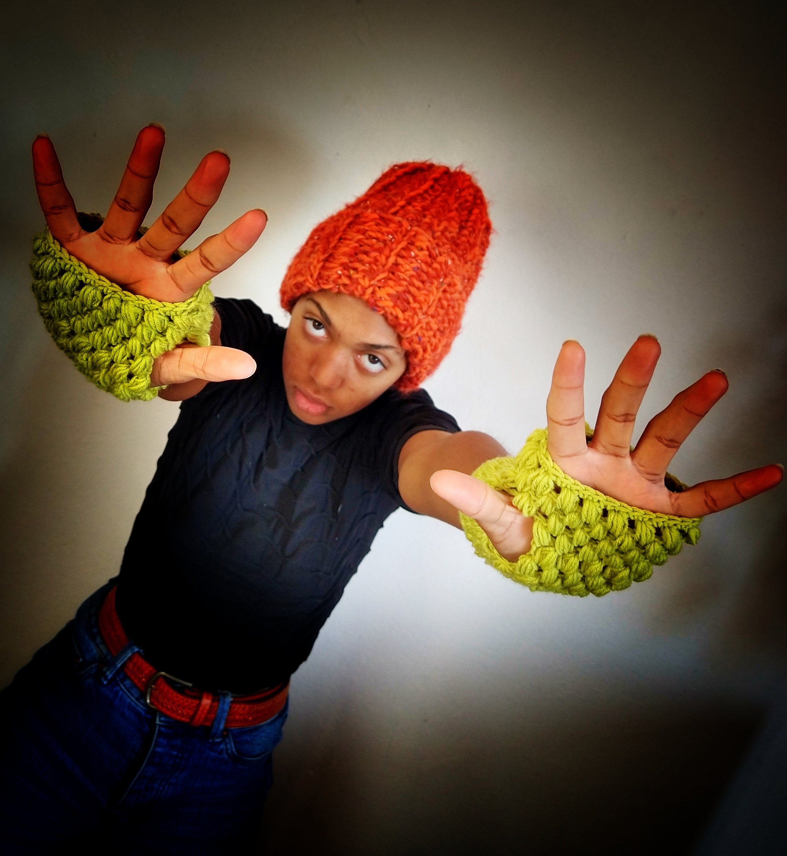 Manicotti Scaldabraccia In Cashmere Prettystern - Guanti Mezze Dita - 100% Lana - Foto 12