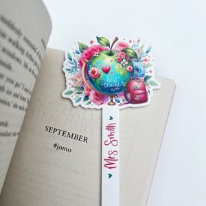 Teacher gift, end of term gift, personalised teacher bookmark, thank you teacher gift, teacher present, teacher appreciation gift