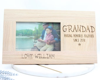 Personalised photo frame for Grandad, Gift from the grandchildren, Custom picture frame, Father's day gift ideas, Birthday gift, Grampy,