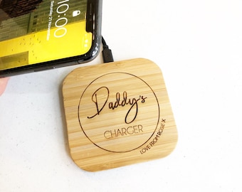 Wireless Phone Charger, Phone Charger, QI Charger pad, Gift for Dad, Gift for Daddy, Christmas Stocking Filler, Gift For Him, Grandad gift