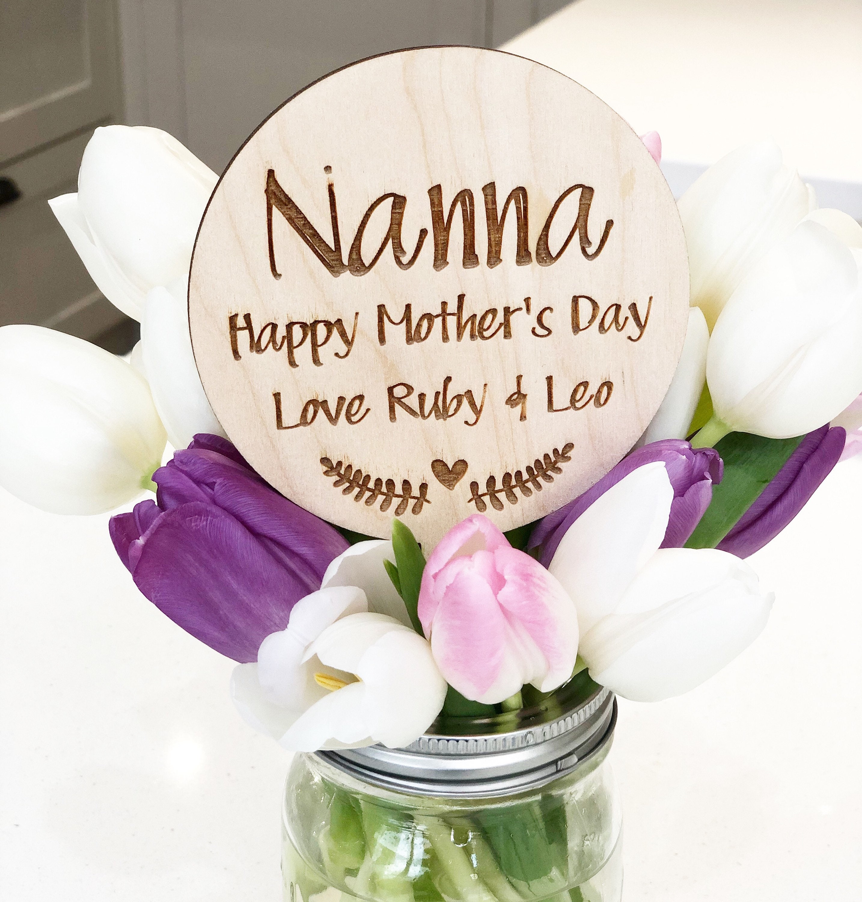 Bouquet sign nanna gift nanna mothers day gift flower  etsy