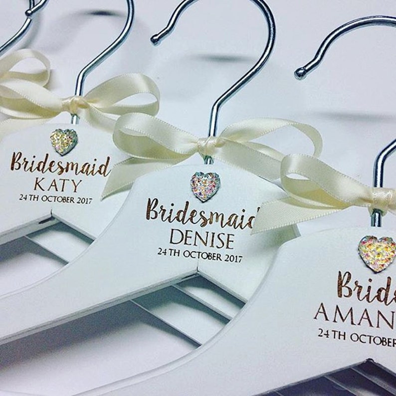 Personalised wedding hangers Bridal party hangers Etsy