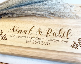 Personalised Engagement gift, Personalised Wedding gift, Personalised couples gift, Personalised chopping board, Bread board, Serving board