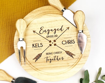 Engagement gift ideas, Engagement gift, Personalised Engagement gift, Personalised cheese board, Gift for couple, Chessy gift