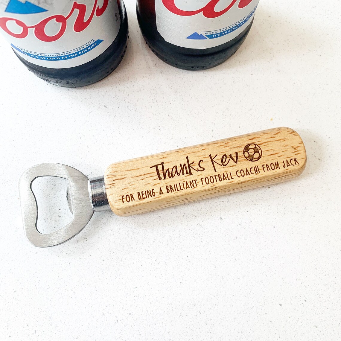 Personalised bottle opener Football coach gift Coach gift Etsy