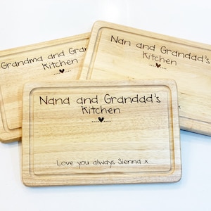 Nana & Grandad gift, Nanna and Grandad gift, Nanny and Grandad gift, Grandparents gift, Personalised chopping