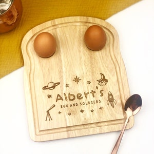 Egg board, Space design, Easter gift idea, Easter gift, Gift for children, personalised kids gift, Egg and soldier board, Breakfast board
