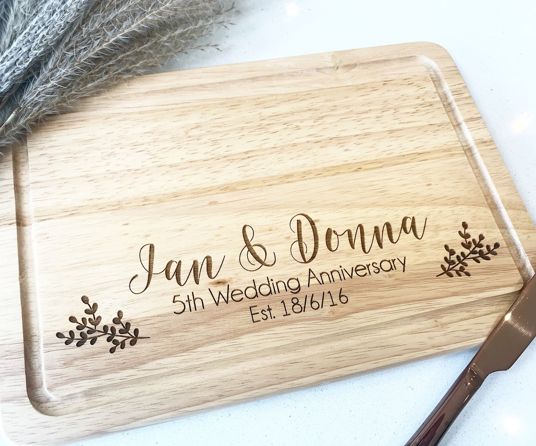 5th Wedding Anniversary Gift, Wood Anniversary Gift, Wooden Gift ...