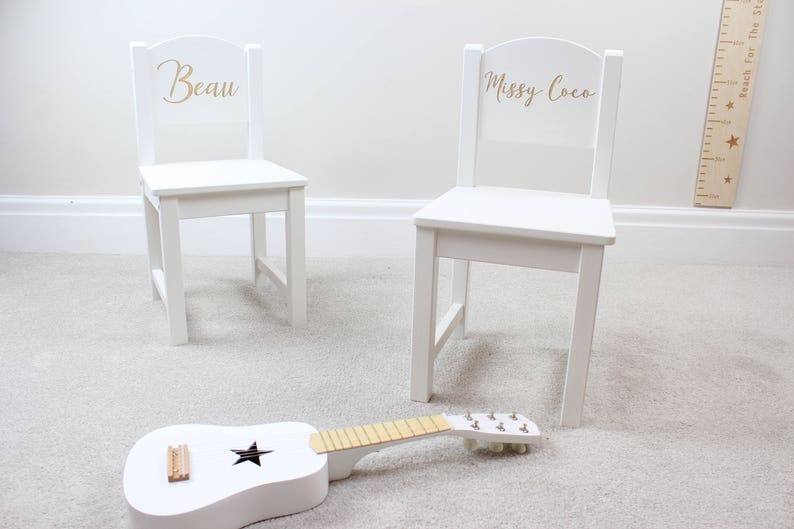 Personalised Chair Personalised Kids Chair White Chair Childs Chair Childrens Stool Nursery Funiture Reading Chair Chair