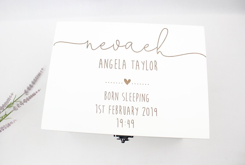 Born sleeping Baby memory box Stillborn memory box Keepsake Etsy