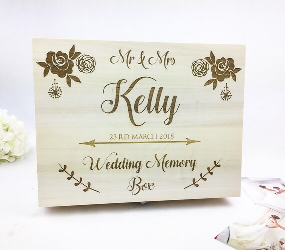 Wedding Memory Box Keepsake Wedding Gift Memory Box Etsy
