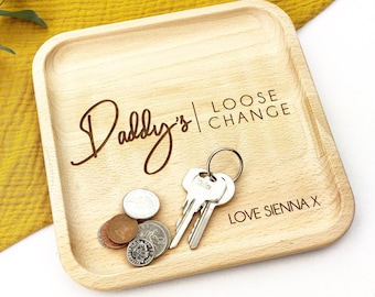 Personalised bits and bobs tray, Father&#39;s Day gifts for him, Gift ideas for him, Gift for Daddy, Personalised gift for him, Coin bowl, Key