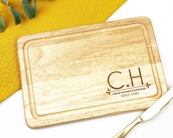 Personalised gift ideas for him, personalised chopping board, Serving board, Sous chef gifts, Sous chef, Kitchen gift, Gift for him