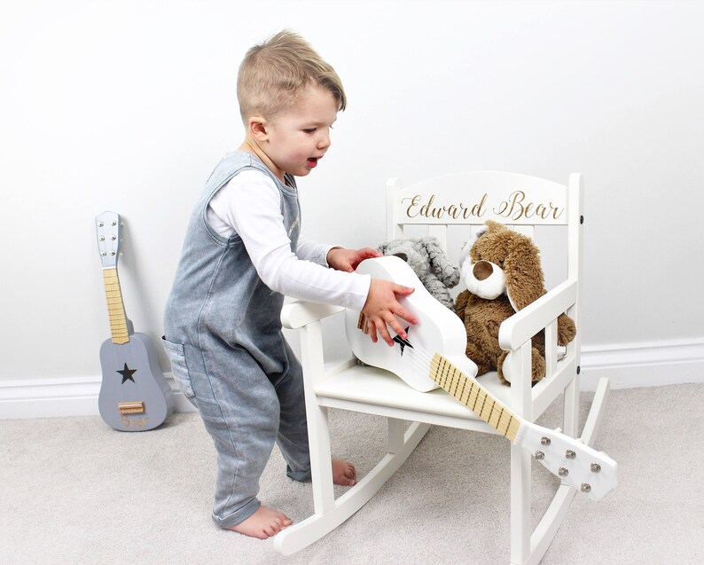 Personalised Kids Rocking Chair Personalised Chair White Etsy