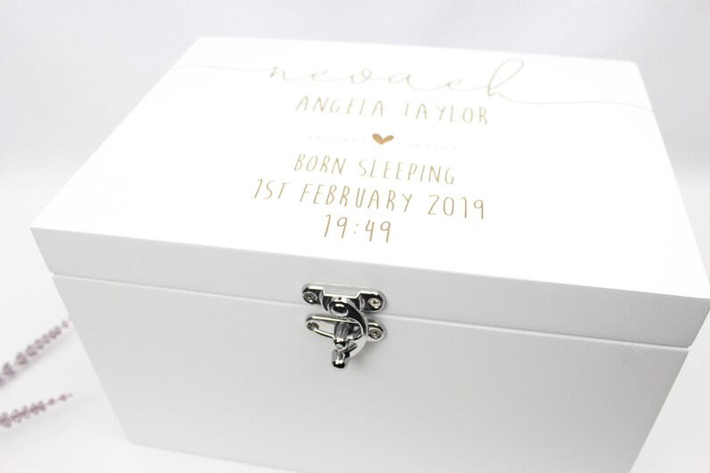 Born sleeping Baby memory box Stillborn memory box Keepsake Etsy