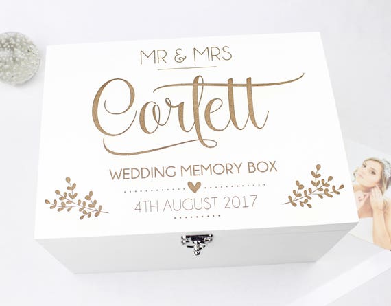 Luxury White Wedding Keepsake Box Wedding Gift Keepsake Box Etsy
