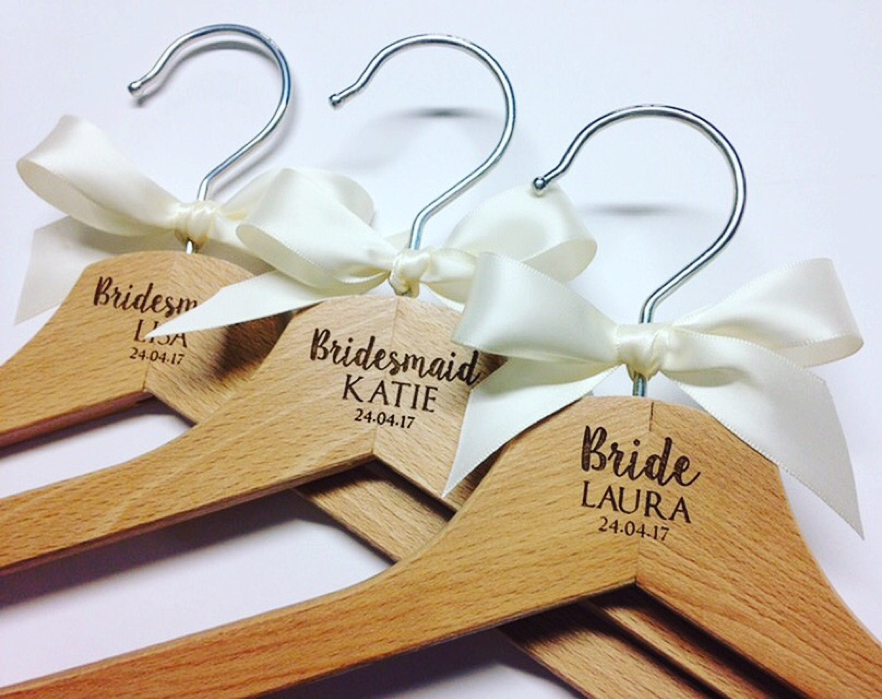 Personalised wedding hangers Bridal party hangers Etsy