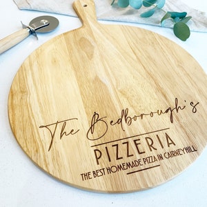 Personalised Pizza Paddle, Custom Pizza Board, Pizza Plate, Personalised Pizza Board Pizzeria, Serving Board, Gifts For Home, Gift For Him,