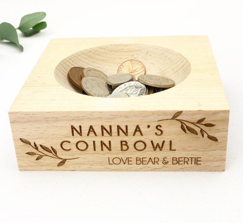 Personalised Coin Dish Coin Bowl Key Tray Key Dish Nanna Etsy UK