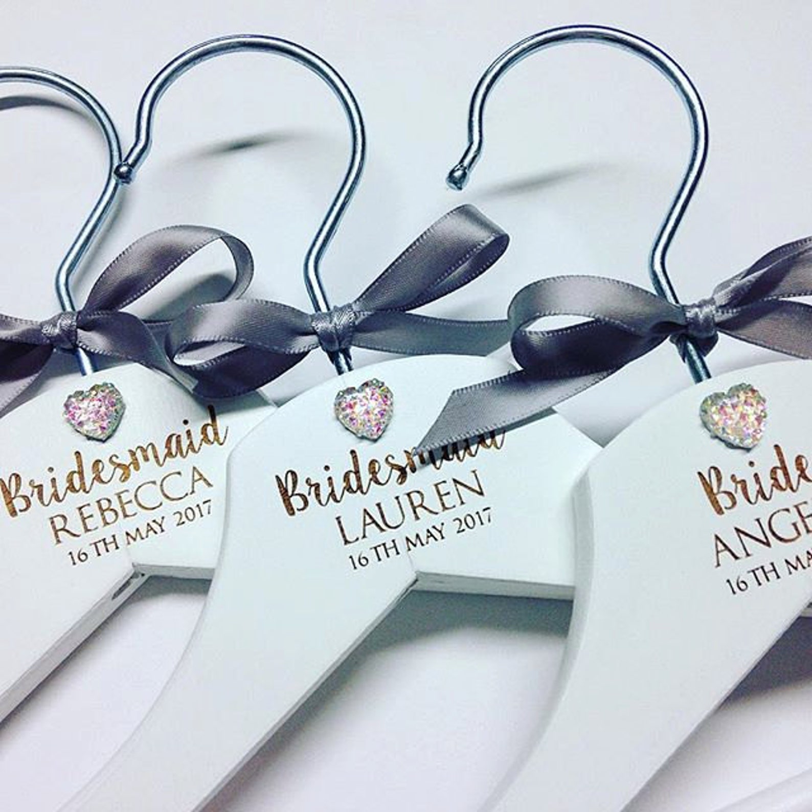 Personalised wedding hangers Bridal party hangers Etsy
