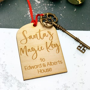 Personalised Santas magic key, Personalised Santa Key, Christmas Key, Christmas Eve essential, No Chimney no problem, Father Christmas Key image 5