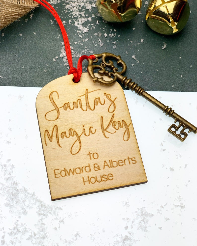 Personalised Santas magic key, Personalised Santa Key, Christmas Key, Christmas Eve essential, No Chimney no problem, Father Christmas Key image 5