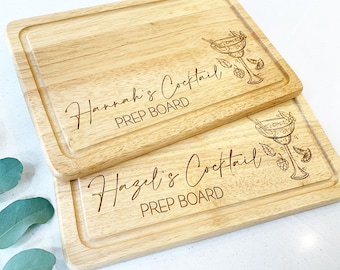 Tabla de preparación de daiquiri de fresa personalizada, Mojito, Ginebra, Accesorios para hacer cócteles, Regalo de Navidad para él, Regalo para ella, Regalo de cóctel