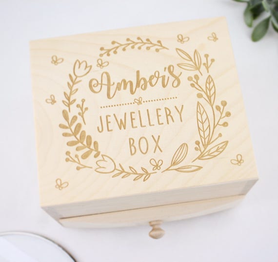 Jewellery box Jewelry box Personalised jewellery box Etsy