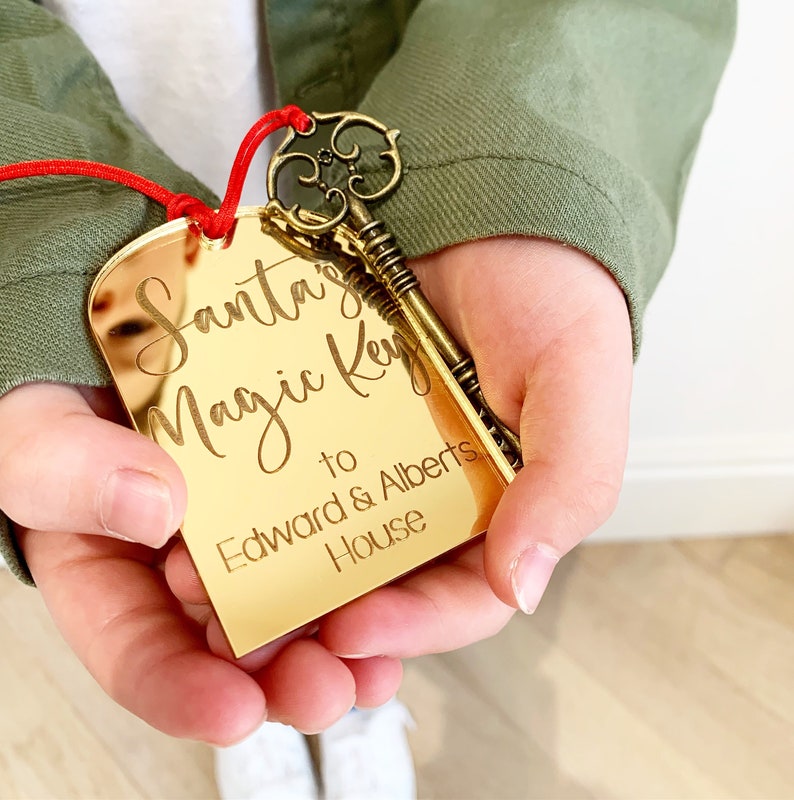 Personalised Santas magic key, Personalised Santa Key, Christmas Key, Christmas Eve essential, No Chimney no problem, Father Christmas Key image 1