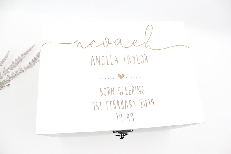 Born sleeping Baby memory box Stillborn memory box Keepsake Etsy