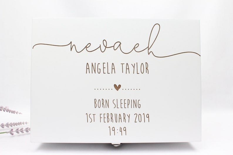 Born sleeping Baby memory box Stillborn memory box Keepsake Etsy